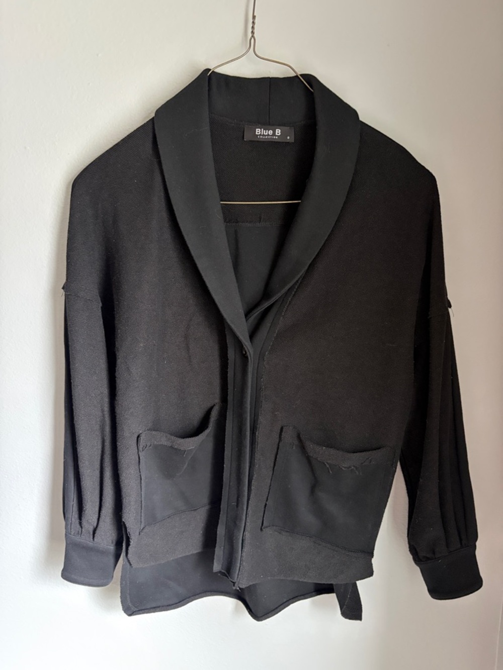 Blue B Black Shawl Collar Cardigan

Size S